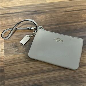 Coach Beige Wristlet